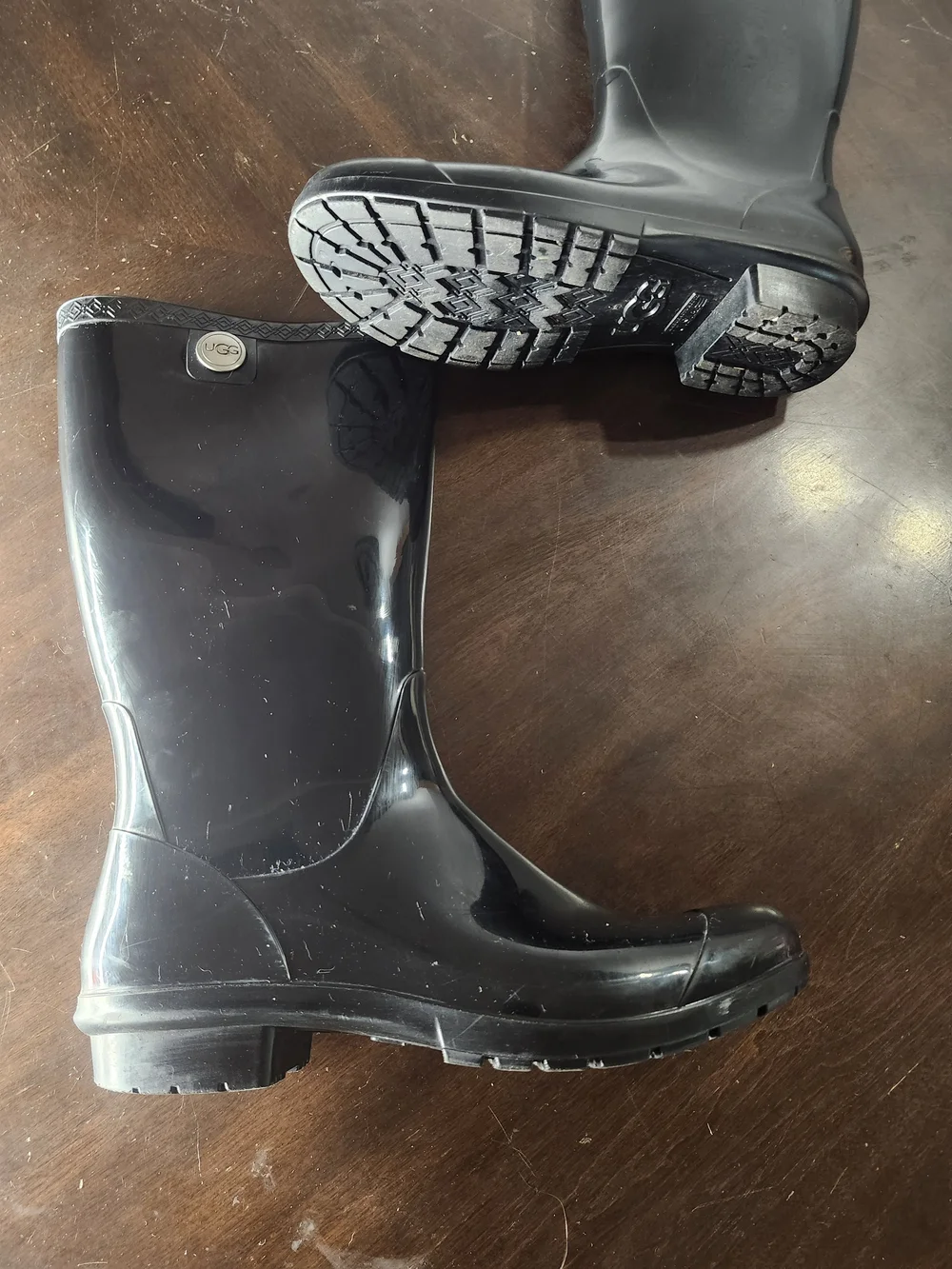 UGG Women's Black Waterproof Rain Boots